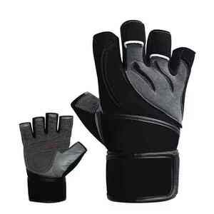 Gants d'entraînement MMA et de musculation unisexes, fermeture auto-agrippante, antidérapants, en cuir synthétique, sans doigts - Product Image 2