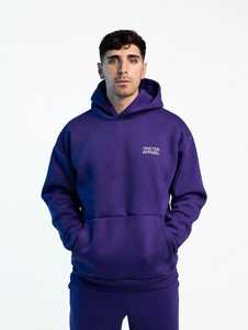 ONETEN APPAREL Sudadera con Capucha Morada para Hombre, Talla Grande, con Logotipo de Letras - Product Image 3