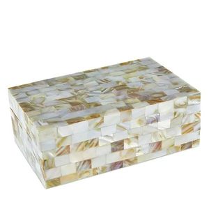 Nuevo diseño de caja de joyería de nácar, caja de almacenamiento decorativa de resina de lujo con incrustaciones de nácar, a bajo precio de fábrica. - Product Image 5
