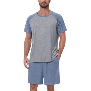 ชุดเสื้อยืดและกางเกงขาสั้นผู้ชายคุณภาพสูง OEM สวมใส่สบาย ระบายอากาศได้ดี ชุดเสื้อยืดลำลองแบบใหม่ - Product Image 5