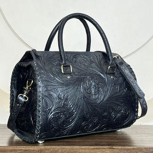 Ensemble de Sacs de Voyage 3 Pièces de Luxe 2026 Qualité Premium en Cuir de Vachette Gris Argenté Gravé – Sac de Nuit et Sac de Week-end Unisexe Type Speedy - Product Image 3