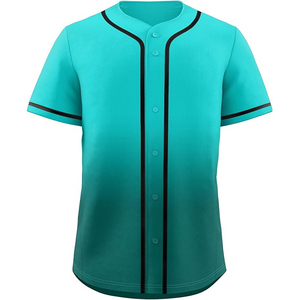 Maillot de baseball court unisexe personnalisé en maille respirante avec boutons sur le devant style rétro - Product Image 1