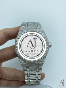 นาฬิกาข้อมือผู้ชาย AARVA JEWELS หรูหรา ตัวเรือนสแตนเลสสตีล ขนาด 25 มม. กระจกแซฟไฟร์ ระบบดิจิตอล ตัวล็อคแบบซ่อน ดีไซน์วินเทจ กันน้ำ 3BAR - Product Image 5