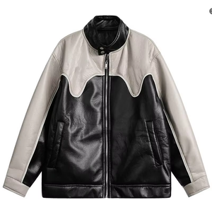 Chaqueta Bomber de Cuero Genuino Personalizada para Hombre, Impermeable, Elegante, con Bordado Chenille, Gruesa, para Invierno y Primavera - Product Image 4