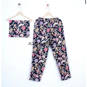 ชุดนอนผ้าฝ้ายแท้ 100% ทำมือ หรูหรา ลายดอกไม้ สำหรับฤดูหนาว ให้ความรู้สึกนุ่มละมุน โรแมนติก คลาสสิก ชุด 2 ชิ้น เสื้อและกางเกงสำหรับผู้หญิง - Product Image 3