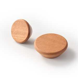 Boutons de meuble ronds en bois massif, Noyer Chêne Érable Palissandre Cerisier, 4 tailles, artisanat naturel - Product Image 5