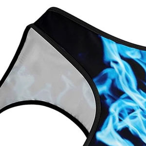 Sujetador Deportivo para Mujer Blue Flame Fire, Acolchado, para Entrenamiento, Corte Ajustado, Cuello en U, Transpirable, Color Sólido - Product Image 5