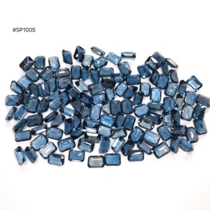 Topaze bleue de Londres de qualité supérieure, forme octogonale, pierres précieuses en vrac, couleur bleu profond, pierres assorties pour la fabrication de bijoux et de bagues. - Product Image 1