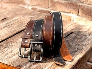 Ceinture en cuir floral Western Cowgirl avec boucle brodée, outillée et incurvée, finition antique, peinte à la main, prix de gros - Product Image 5