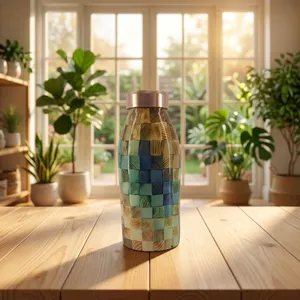 KAMRAN India-Made Eco-Friendly BPA-Free Copper Water <b>Bottles</b> Classic Design AYURVEDIC Direct Drinking Feature Custom Print Lid - Product Image 1