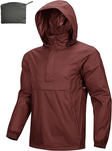 Veste coupe-vent décontractée pour homme, légère, zippée, imperméable, respirante, pour la randonnée en plein air - Product Image 4