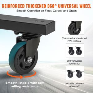 Carrello sedia pieghevole monostrato 42 sedia capacità di stoccaggio ferro resistente 4 ruote 2 corde elastiche copertura carrello Mobile - Product Image 4