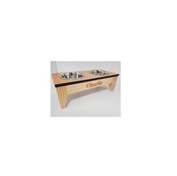 Gamelle en bois sur mesure avec insert en acier, durable, pour chats et chiens, pour l'intérieur, emballage personnalisé