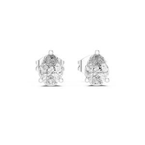 Pendientes con Diamantes Cultivados en Laboratorio de Corte Pera de 0.47CT, Engastados en Oro Blanco de 18K, para Mujer, Regalo de Compromiso, Boda, San Valentín, Uso Diario - Product Image 3