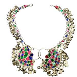 Nuevo y Exclusivo Juego de Aretes Sahara de 2 Piezas Estilo Afgano Antiguo con Bordado Completo de Perlas Gungharo para Bodas y Compromisos, Conjuntos Pakistaníes - Product Image 1