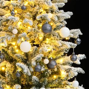 Albero di natale artificiale incernierato con 150 e palla Set 59.1 \ "albero di natale - Product Image 2