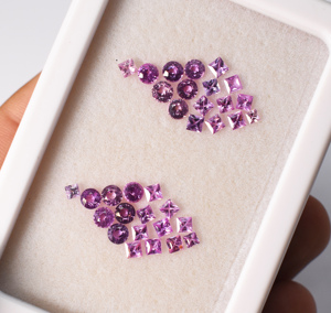 Ensemble de boucles d'oreilles en saphir rose naturel, formes et tailles variées, non chauffé et non traité, pierres précieuses en vrac pour la création de bijoux - Product Image 4