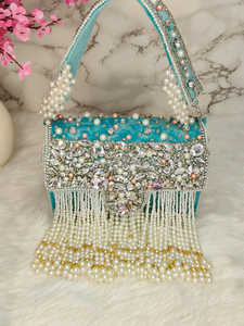 ขายร้อนแฟชั่นเย็บปักถักร้อยซาตินกระเป๋าสําหรับผู้หญิงDinner Party Clutchesที่ดีที่สุดกระเป๋าโดยLuxury CRAFTS - Product Image 3