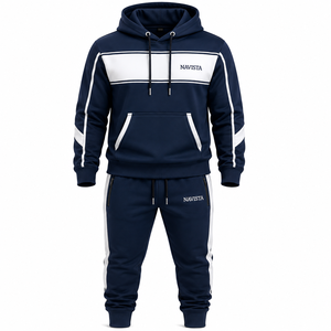 Ensemble de survêtement coupe-vent respirant personnalisé deux pièces avec veste zippée et pantalon en molleton pour homme – Collection Été 2026 - Product Image 2