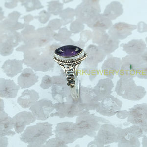 Anillo de Amatista Natural con Corte Marquesa, Plata de Ley 925, Hecho a Mano, Estilo Vintage, Anillo para Mujer, Joyería con Gema Púrpura, Proveedor Mayorista - Product Image 6
