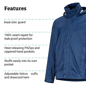 Manufacture Custom Design Lightweight Packable Rain Jacket Waterproof Windproof Moisure Wicking Outdoor Hiking <b>Raincoats</b> - Product Image 5