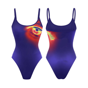 Traje de Baño Verde Lima de Nailon y Spandex de 220 GSM con Logotipo Personalizado por Transferencia Térmica, Ropa de Baño para Mujer, Diversión Veraniega - Product Image 3