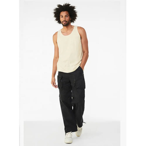 Hoodies de sport personnalisés avec logo imprimé, sans manches, pour hommes, en tissu uni à séchage rapide, débardeurs de course et d'entraînement pour hommes - Product Image 4