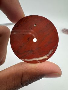 หน้าปัดนาฬิกาเรดแจสเปอร์ 37 มม. ขัดเงาด้านเดียว หนา 1 มม. รูตรงกลาง 2 มม. - Product Image 4