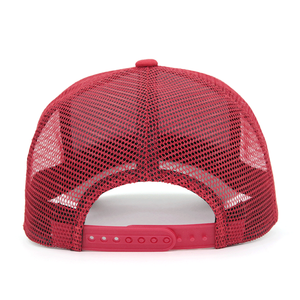 Gorras de malla personalizadas al por mayor para hombre con logo bordado, gorra de béisbol trucker de 5 paneles con cierre a presión, gorra trucker clásica de gamuza - Product Image 6