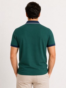 เสื้อโปโลชายสีเขียว แขนสั้น ปักโลโก้ สวมใส่สบาย แห้งเร็ว ออกแบบได้ตามต้องการ - Product Image 5