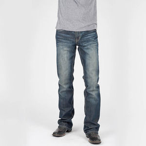 Jeans de Mezclilla para Hombre, Estilo Vintage, Transpirables, Tejidos, Ecológicos, de Pierna Recta, Lavados con Piedras, Cintura Media, Corte Regular, de Algodón, para Invierno y Verano - Product Image 4