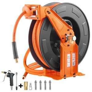 Avvolgitubo Ibrido a Doppio Braccio 3/8 X 65FT Max 300PSI, Avvolgitubo Retrattile per Compressore d'Aria, Accessori e Ricambi per Utensili Pneumatici - Product Image 1