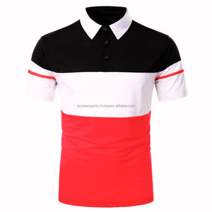 Econex T-shirts polo pour hommes imprimés sur mesure, couleur unie, manches courtes, tricot, tenue décontracté de golf d'affaires, grande taille, respirant, classique - Product Image 4