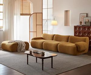 Sofá de tela enrollable de estilo italiano ZMAX, espuma de alta densidad y diseño resistente a la presión, muebles compactos para dormitorios y hoteles - Product Image 2