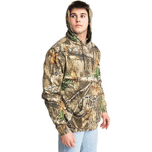 Sweat à capuche Block Fashion, design camouflage bicolore, tissu en mélange de coton et de polyester, avec empiècements contrastés, poignets côtelés - Product Image 3