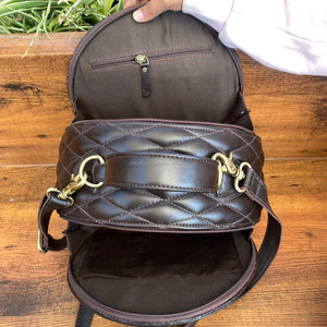 Bolso cruzado de cuero con diseño personalizado a la moda 2025 para mujer, patrón de entramado de diamantes, forro de nailon, cierre de cremallera, monedero - Product Image 6