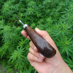 Cuchillo de Caza Nórdico de Acero de Damasco con Funda, Hoja Entera, Cuchillo de Camping con Mango de Palisandro, Grado Industrial, OEM Personalizado - Product Image 3