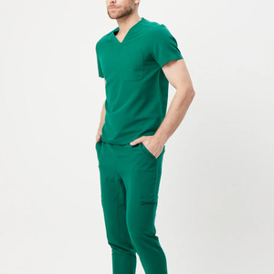 Uniforme Médico Unisex Verde, Cuello en V, Manga Corta, para Enfermería, Hospital, Clínica, Ropa de Trabajo, OEM, ODM - Product Image 6