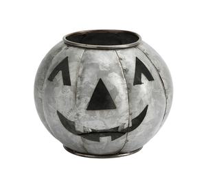 Decoraciones de Halloween para Exteriores de Metal con Aspecto Galvanizado Natural, Portavelas con Forma de Calabaza, Faroles - Product Image 2
