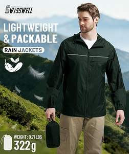 Chaqueta Cortavientos Larga de Invierno para Hombre, Diseño de Marca, con Capucha, Cuello Alto, Estilo Vintage, Ligera, Impermeable, Casual - Product Image 6