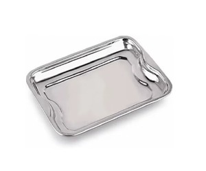 On Sale Rectangular Metal Decorative Tray With Handle Modern Design Single-Piece Package - Product Image 1