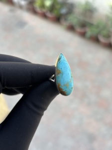 Peruvian <b>Blue</b> <b>Opal</b> Pear Gemstone <b>Ring</b> 925 Sterling Silver Handmade Unique <b>Blue</b> Jewelry October Birthstone Gift for Birthday - Product Image 3