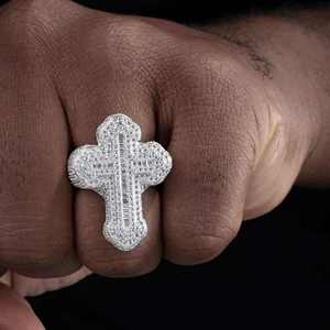 High Quality Moissanite Diamond <b>Ring</b> 18K Gold Plated Engagement <b>Ring</b> for Women Bridal Jewelry Available At Best Market Price - Product Image 1