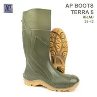รองเท้าบูทกันน้ำ Ap Boots TERRA 5 HIJAU สำหรับงานหนัก ผลิตจาก PVC พร้อมซับในผ้ากันความร้อน ใช้แล้วทิ้งได้ - Product Image 2