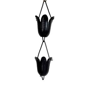 Chaîne de pluie en métal galvanisé de haute qualité, idéale pour les jardins, les patios, les balcons et les espaces extérieurs. - Product Image 6