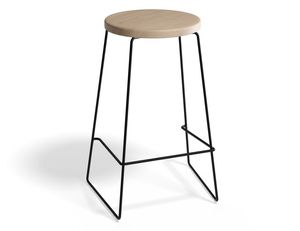 Taburete de Bar Moderno y Contemporáneo de Metal Ajustable con Asiento y Estructura de Alambre, Silla de Comedor a la Altura del Mostrador para Restaurante, Cocina, Hotel - Product Image 6