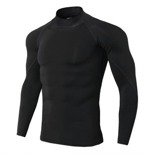 Camiseta de Compresión de Manga Corta y Cuello Alto para Hombre, Corte Ajustado, 180g, 100% Poliéster, Secado Rápido, para Correr, Gimnasio y Fitness - Product Image 6