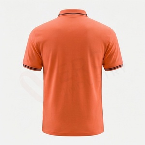 Polo à manches courtes pour homme en coton piqué, décontracté, respirant, uni, tricoté, coupe classique, avec boutons - Product Image 2
