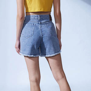 Shorts de Mezclilla para Mujer, Diseño Moderno con Estampado Láser, Shorts de Mezclilla Casuales y Cómodos para Verano - Product Image 3