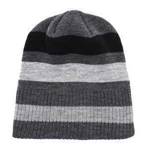 Gorro de punto a rayas de moda 2026 con logo personalizado, gorro de punto a cuadros Buffalo, gorro jacquard con diseño de tablero de ajedrez, gorro cálido de invierno - Product Image 3